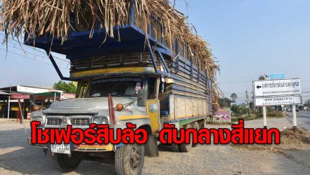 โชเฟอร์สิบล้อวูบดับสลดคาพวงมาลัยกลางสี่แยกไฟแดง