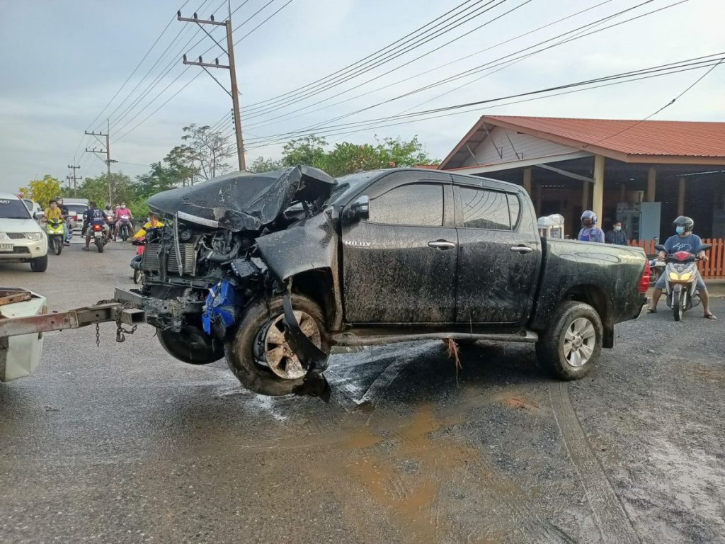 ตัวรถพังยับ
