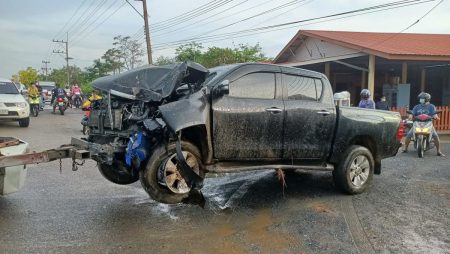 ตัวรถพังยับ