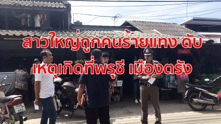 สาวใหญ่ถูกคนร้ายแทง, สวนสาธารณะพรุชี,พรุชีตรัง,แทงกันตาย,อาชญากรรม,